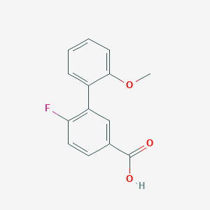 B1439071 4-Fluoro-3-(2-methoxyphenyl)benzoic acid CAS No. 1181639-56-4