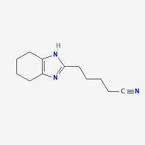 molecular formula C12H17N3 B14390738 5-(4,5,6,7-Tetrahydro-1H-benzimidazol-2-yl)pentanenitrile CAS No. 87896-17-1