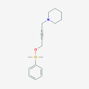 1-(4-{[Dimethyl(phenyl)silyl]oxy}but-2-yn-1-yl)piperidine