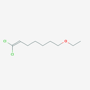 molecular formula C9H16Cl2O B14390764 1,1-Dichloro-7-ethoxyhept-1-ene CAS No. 88470-15-9