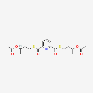 4-[6-(3-Acetyloxybutylsulfanylcarbonyl)pyridine-2-carbonyl]sulfanylbutan-2-yl acetate