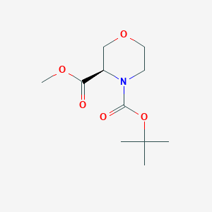molecular formula C11H19NO5 B1439080 (R)-4-tert-butyl 3-methyl morpholine-3,4-dicarboxylate CAS No. 885321-46-0
