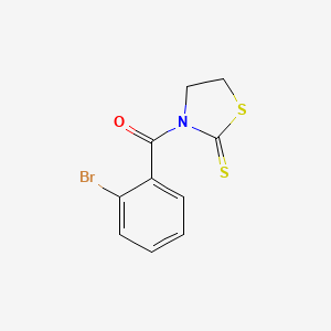 molecular formula C10H8BrNOS2 B1439082 3-(2-溴苯甲酰)-1,3-噻唑烷-2-硫酮 CAS No. 900587-04-4