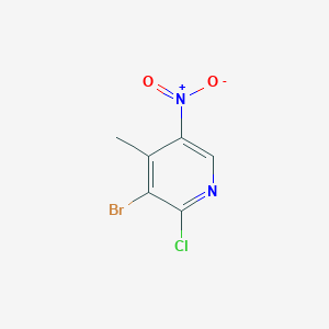 B1439089 3-Bromo-2-chloro-4-methyl-5-nitropyridine CAS No. 1049706-73-1