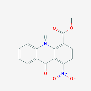 molecular formula C15H10N2O5 B143909 Methyl 1-nitro-9-oxo-9,10-dihydroacridine-4-carboxylate CAS No. 139677-51-3