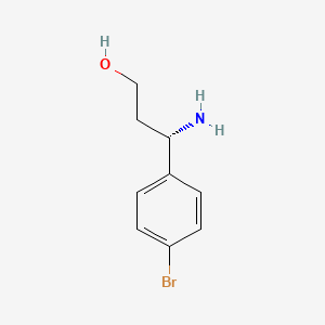 molecular formula C9H12BrNO B1439092 (s)-3-Amino-3-(4-bromophenyl)propan-1-ol CAS No. 1143534-62-6