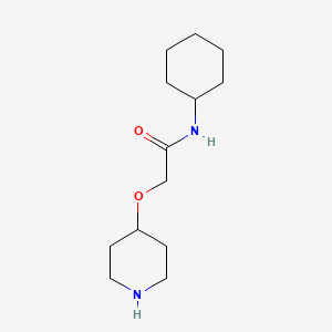 molecular formula C13H24N2O2 B1439094 N-Cyclohexyl-2-(piperidin-4-yloxy)acetamide CAS No. 1097798-10-1