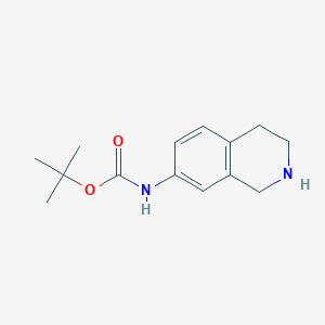 molecular formula C14H20N2O2 B1439097 Tert-butyl 1,2,3,4-tetrahydroisoquinolin-7-ylcarbamate CAS No. 885270-54-2