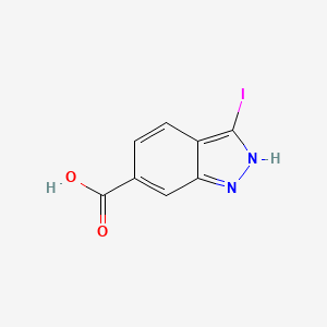 molecular formula C8H5IN2O2 B1439100 3-碘-1H-吲唑-6-羧酸 CAS No. 1086391-11-8
