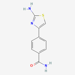 molecular formula C10H9N3OS B1439103 4-(2-Amino-1,3-thiazol-4-yl)benzamide CAS No. 1065101-24-7