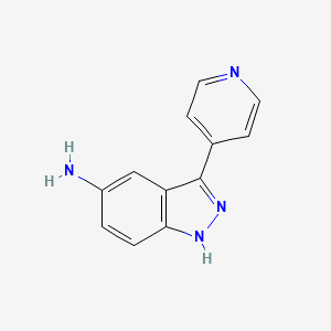 molecular formula C12H10N4 B1439105 3-(pyridin-4-yl)-1H-indazol-5-amine CAS No. 936361-35-2