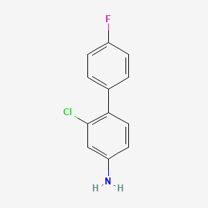 molecular formula C12H9ClFN B1439106 2-Chloro-4'-fluorobiphenyl-4-amine CAS No. 1176523-45-7