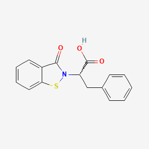 molecular formula C16H13NO3S B1439109 (2S)-2-(3-oxo-1,2-benzisothiazol-2(3H)-yl)-3-phenylpropanoic acid CAS No. 1212403-91-2