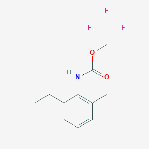 molecular formula C12H14F3NO2 B1439111 2,2,2-Trifluoroethyl 2-ethyl-6-methylphenylcarbamate CAS No. 1087788-62-2