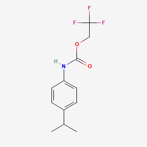molecular formula C12H14F3NO2 B1439112 2,2,2-三氟乙基 4-异丙苯基氨基甲酸酯 CAS No. 1087798-27-3