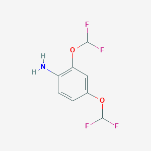 molecular formula C8H7F4NO2 B1439115 2,4-双(二氟甲氧基)苯胺 CAS No. 22236-14-2