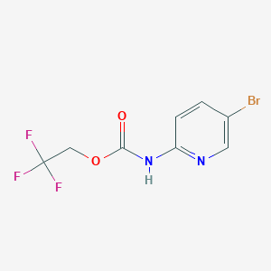 molecular formula C8H6BrF3N2O2 B1439128 2,2,2-三氟乙基 N-(5-溴吡啶-2-基)氨基甲酸酯 CAS No. 1087788-73-5