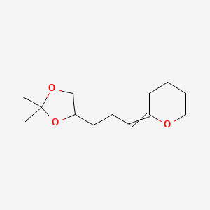 2-[3-(2,2-Dimethyl-1,3-dioxolan-4-yl)propylidene]oxane