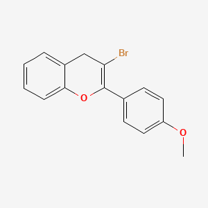 molecular formula C16H13BrO2 B14391597 3-Bromo-2-(4-methoxyphenyl)-4H-1-benzopyran CAS No. 88186-93-0