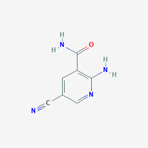 molecular formula C7H6N4O B1439161 2-氨基-5-氰基吡啶-3-甲酰胺 CAS No. 89795-83-5