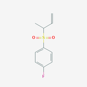 molecular formula C10H11FO2S B14391621 1-(But-3-ene-2-sulfonyl)-4-fluorobenzene CAS No. 88576-31-2