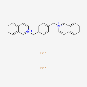 molecular formula C26H22Br2N2 B14391663 2,2'-[1,4-Phenylenebis(methylene)]di(isoquinolin-2-ium) dibromide CAS No. 88209-90-9