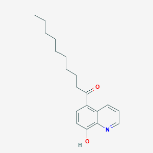 molecular formula C19H25NO2 B14391682 1-Decanone, 1-(8-hydroxy-5-quinolinyl)- CAS No. 88559-37-9