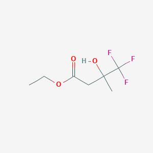 molecular formula C7H11F3O3 B1439171 Ethyl 4,4,4-trifluoro-3-hydroxy-3-methylbutanoate CAS No. 649-67-2