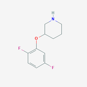 molecular formula C11H13F2NO B1439172 3-(2,5-二氟苯氧基)哌啶 CAS No. 946726-18-7