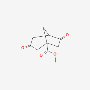 molecular formula C10H12O4 B14391734 Methyl 3,6-dioxobicyclo[3.2.1]octane-1-carboxylate CAS No. 87994-99-8