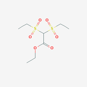 molecular formula C8H16O6S2 B14391735 Ethyl di(ethanesulfonyl)acetate CAS No. 90127-74-5