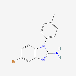 molecular formula C14H12BrN3 B1439174 5-溴-1-(4-甲苯基)-1H-1,3-苯并二唑-2-胺 CAS No. 1156275-88-5