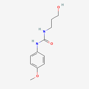 molecular formula C11H16N2O3 B14391741 1-(3-Hydroxypropyl)-3-(4-methoxyphenyl)urea CAS No. 87919-23-1