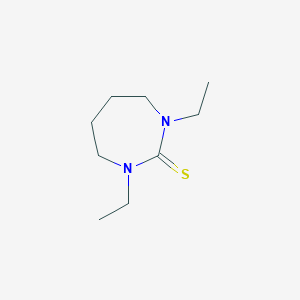 molecular formula C9H18N2S B14391755 1,3-Diethyl-1,3-diazepane-2-thione CAS No. 89863-05-8