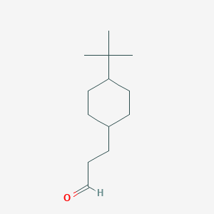 molecular formula C13H24O B14391770 3-(4-Tert-butylcyclohexyl)propanal CAS No. 88166-22-7