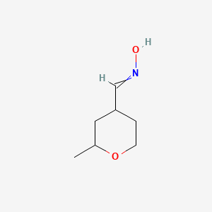 molecular formula C7H13NO2 B14391798 N-[(2-Methyloxan-4-yl)methylidene]hydroxylamine CAS No. 88572-19-4