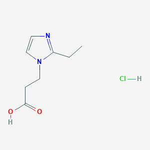 molecular formula C8H13ClN2O2 B1439180 3-(2-ethyl-1H-imidazol-1-yl)propanoic acid hydrochloride CAS No. 1171345-16-6
