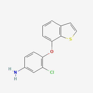 molecular formula C14H10ClNOS B14391819 4-[(1-Benzothiophen-7-yl)oxy]-3-chloroaniline CAS No. 90040-40-7