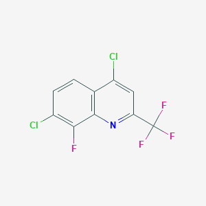 molecular formula C10H3Cl2F4N B1439182 4,7-Dichloro-8-fluoro-2-(trifluoromethyl)quinoline CAS No. 1150164-86-5