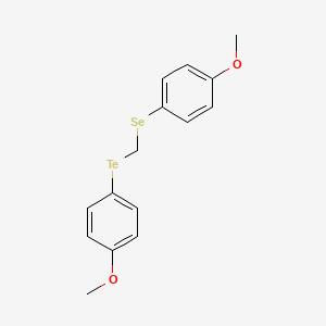 molecular formula C15H16O2SeTe B14391833 1-Methoxy-4-({[(4-methoxyphenyl)selanyl]methyl}tellanyl)benzene CAS No. 87550-11-6