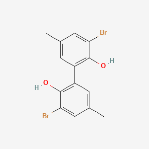 molecular formula C14H12Br2O2 B14391845 3,3'-Dibromo-5,5'-dimethyl[1,1'-biphenyl]-2,2'-diol CAS No. 87682-04-0