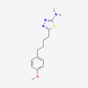 molecular formula C14H19N3OS B14391850 5-[4-(4-Methoxyphenyl)butyl]-N-methyl-1,3,4-thiadiazol-2-amine CAS No. 87431-70-7