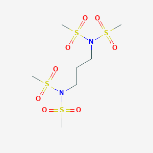 molecular formula C7H18N2O8S4 B14391858 N,N'-(Propane-1,3-diyl)bis[N-(methanesulfonyl)methanesulfonamide] CAS No. 89913-08-6