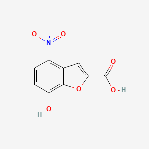 molecular formula C9H5NO6 B14391921 7-Hydroxy-4-nitro-1-benzofuran-2-carboxylic acid CAS No. 88220-89-7