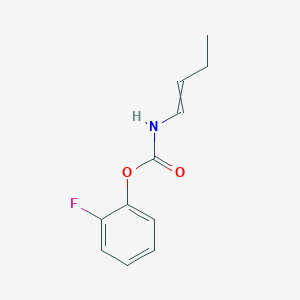 molecular formula C11H12FNO2 B14391937 2-Fluorophenyl but-1-en-1-ylcarbamate CAS No. 88310-13-8