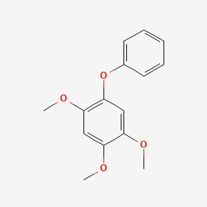 molecular formula C15H16O4 B14391984 Benzene, 1,2,4-trimethoxy-5-phenoxy- CAS No. 88037-85-8