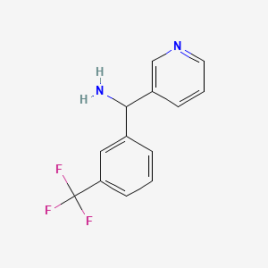 molecular formula C13H11F3N2 B1439199 吡啶-3-基[3-(三氟甲基)苯基]甲胺 CAS No. 1021109-46-5