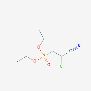 molecular formula C7H13ClNO3P B14392024 Diethyl (2-chloro-2-cyanoethyl)phosphonate CAS No. 88631-39-4