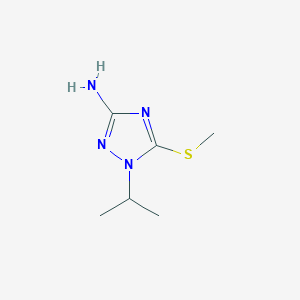 molecular formula C6H12N4S B14392036 5-(Methylsulfanyl)-1-(propan-2-yl)-1H-1,2,4-triazol-3-amine CAS No. 88722-53-6