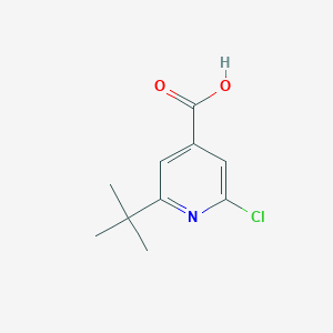 molecular formula C10H12ClNO2 B1439209 2-叔丁基-6-氯吡啶-4-甲酸 CAS No. 1170999-92-4